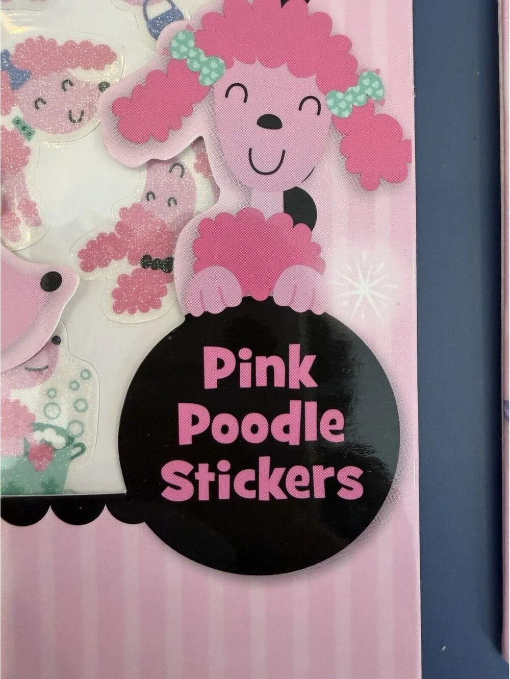 Rare Peaceable Kingdom Pink Poodle Stickers Sparkly Glitter 2 Packs New Sealed